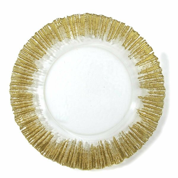 Comida Sunburst Charger Plates, Gold - Set of 4 CO3349708